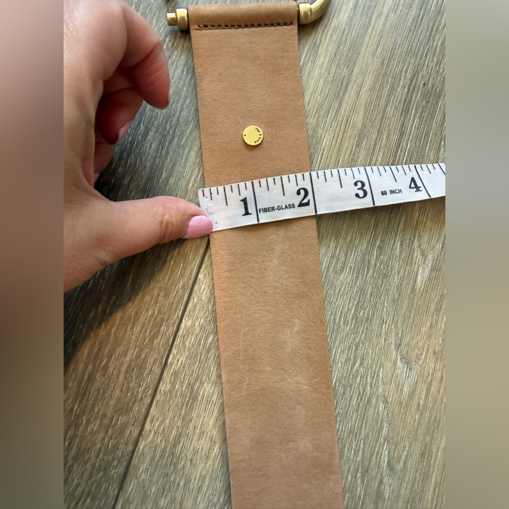 rag & bone Clark Tan Suede Leather Waist Belt - Picture 14 of 14
